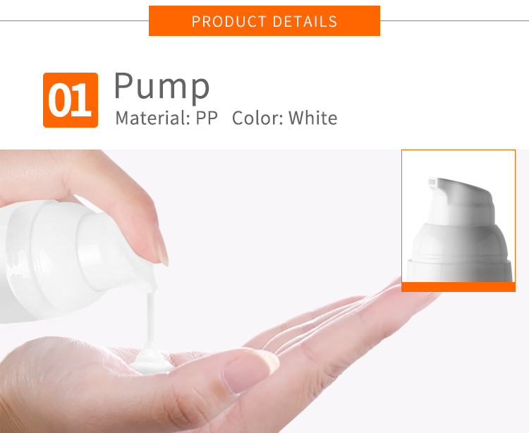 75ml High Quality Plastic PP Lotion Airless Bottle with Lotion Pump for Packaging