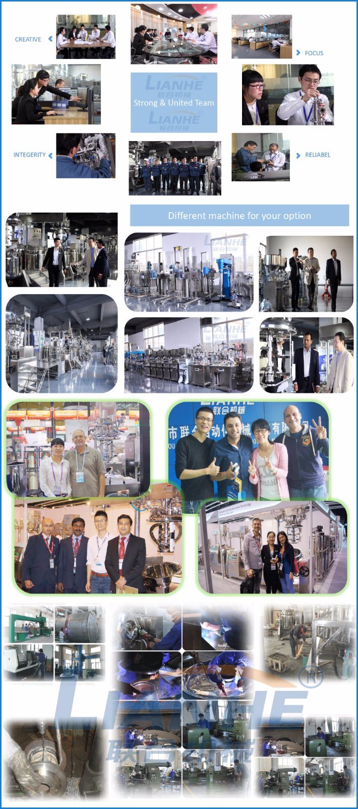 Vacuum Homogenizing Pharmaceutical/Cosmetic Cream Making Machine Mixer