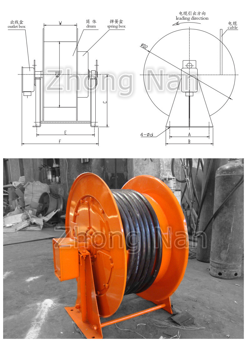 Spring Operated Cable Reeling Drums Jta