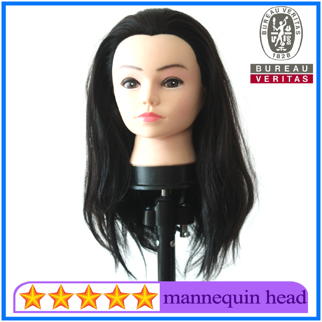 100% Human Hair Mannequin Head for Training