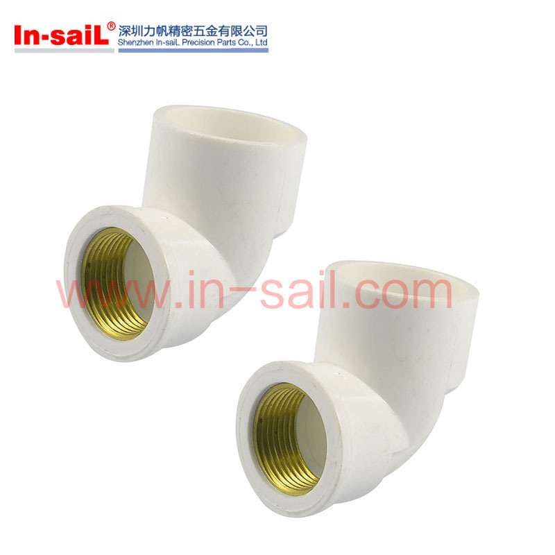 90 Elbow PVC Pipe & Fittings with Brass Inner Thread