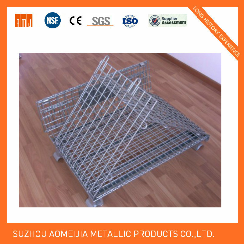 Folding Storage Cage Wire Mesh Collapsible Container 35