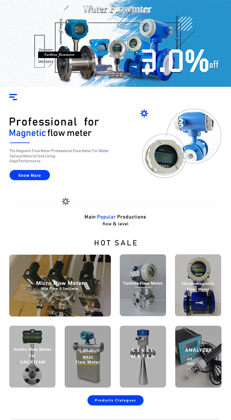LED Flange Connection Purified Water Turbine Flow Meter