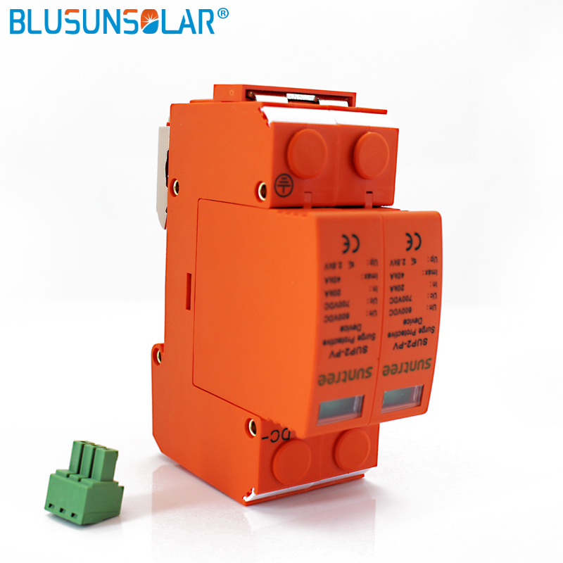 2p DC 500V/600V Sup4-S40 SPD 20/40ka DC Surge Protector Device for Solar System Protection