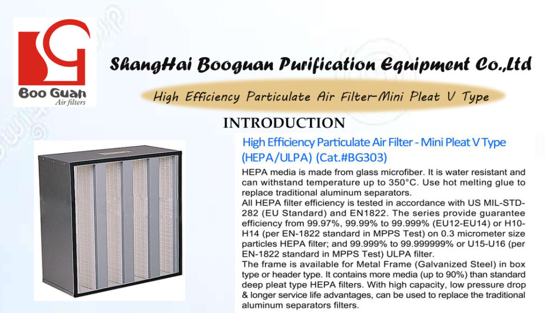 High Efficiency V Type Air Purifier FilterÂ  Home Air Filter