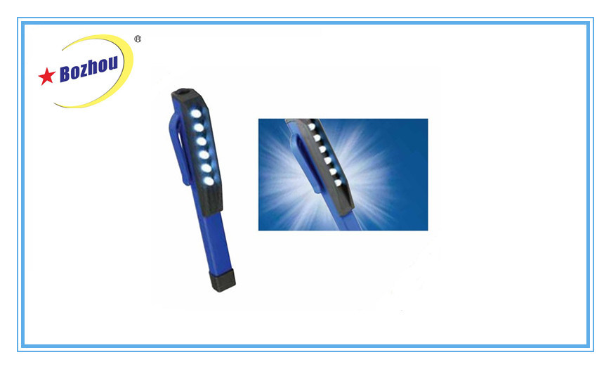 Bozhou Promotional Bright Pen Light, 6 LED 3AAA Pen Light