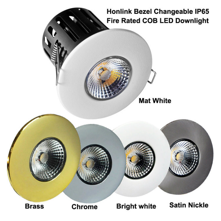 IP65 Bathroom 10W/12W Sharp Dimmable COB Fire Rated LED Downlight