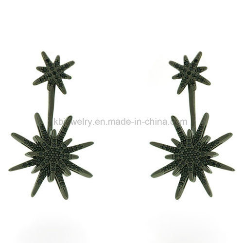 Star Fashion Party Jewelry Plating Double Sizes Hanging Earrings (KE3262)