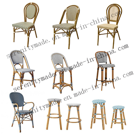 Vintage Option Color Plastic Rattan Bar Stool for Banquet/Restaurant