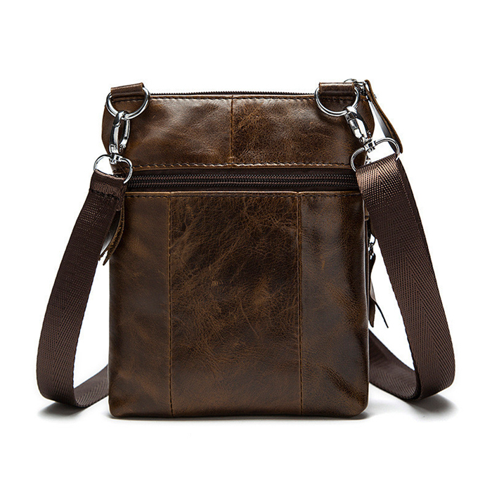 Custom Mens Leather Crossbody Bag, Vintage Single Shoulder Sling Messenger Bag