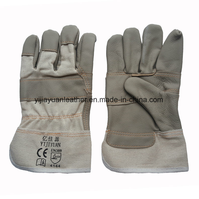 Light Color Furniture Leather Safety Hand Glove with Competitive Price