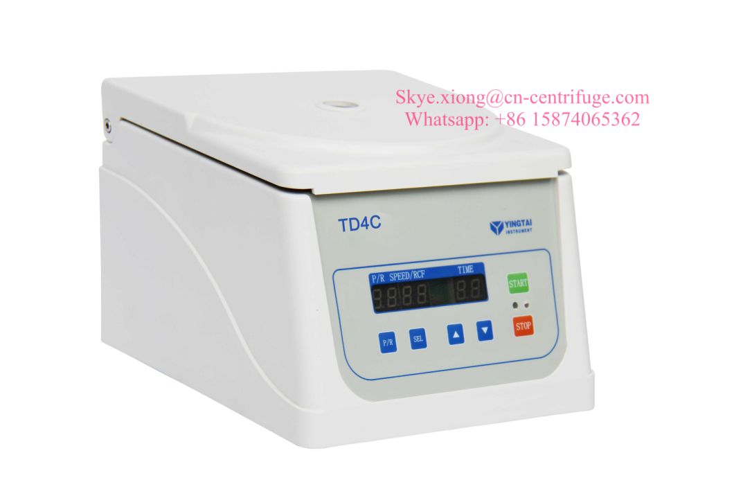 Table Top Low Speed 4000 R/Pm Angle Rotor Medical Centrifuge LCD Display 8Ã— 15ml