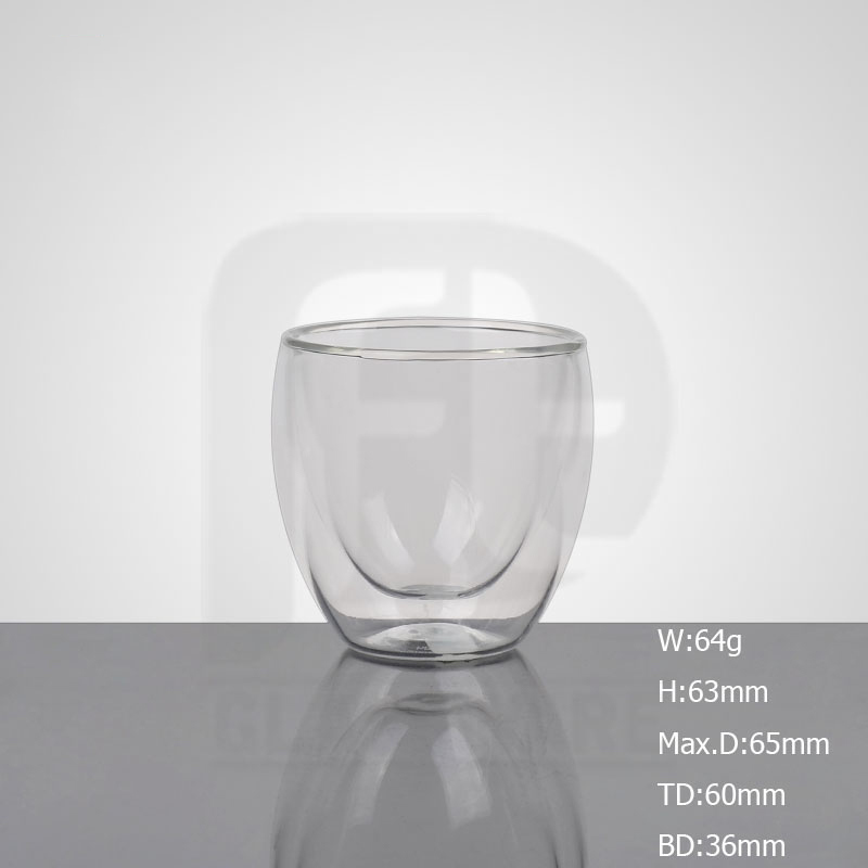 Hand Blown Double Wall Glass Drinkware Beer Glass