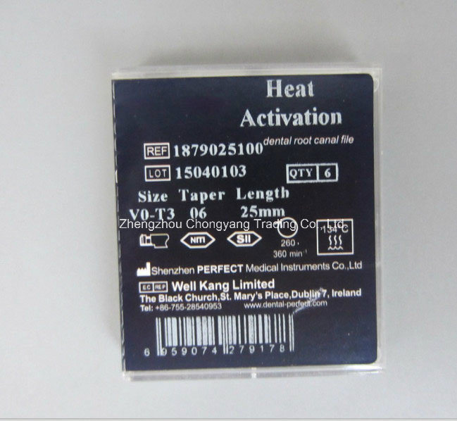 Dental Root Canal Heat Activation Files Engine Use Vortex Blue Rotary Files