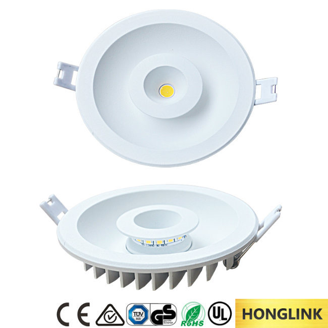 8W Ultra-Thin Decorative Recessed Ceiling Double Color LED Downlight