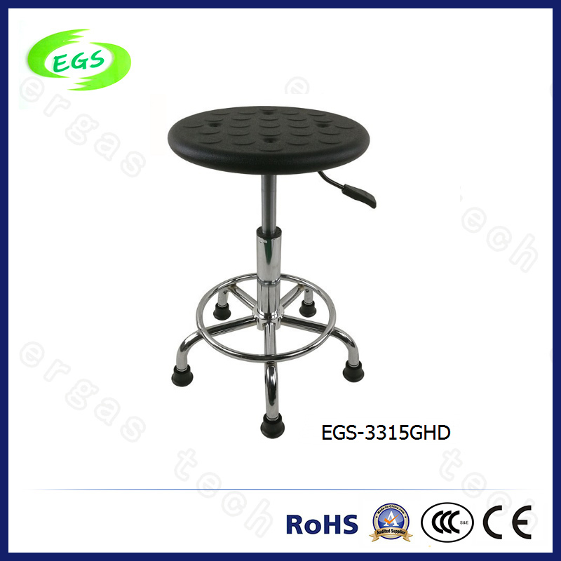 PU Black Adjustable ESD Stool for Cleanroom and Laboratory (EGS-3312-GHD)