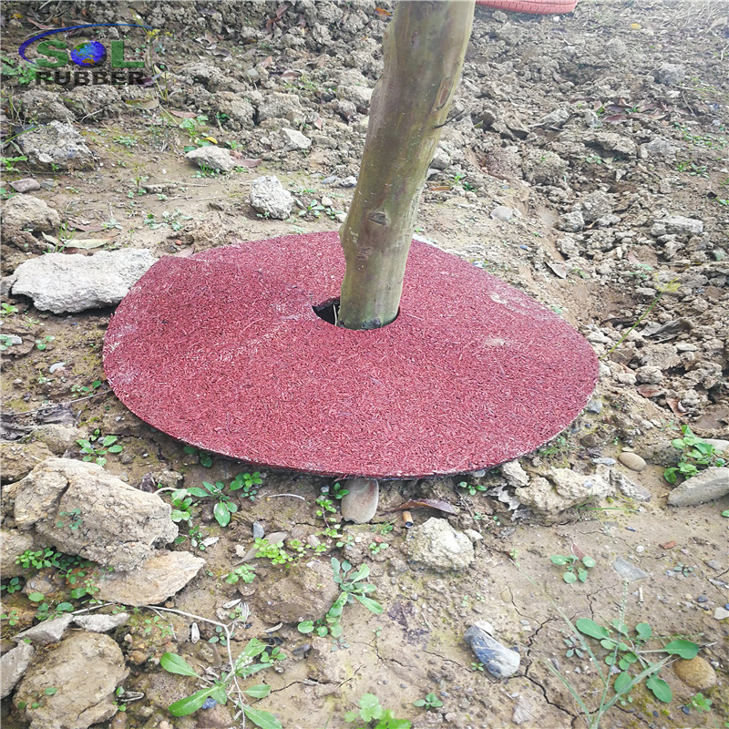 Recycled Rubber Round Tree Ring Mats 24 Inch