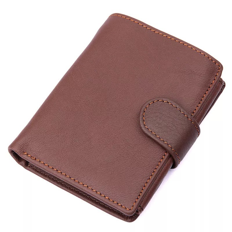 Hot Sale 100% Genuine Cow Leather Coin Pocket Multi Card Wallet