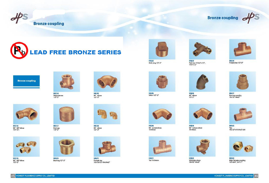 NSF Material Casting Free Lead Bronze Fitting Manufacturer