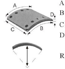 High Quality Brake Lining for Heavy Truck (WVA NO: 19037)