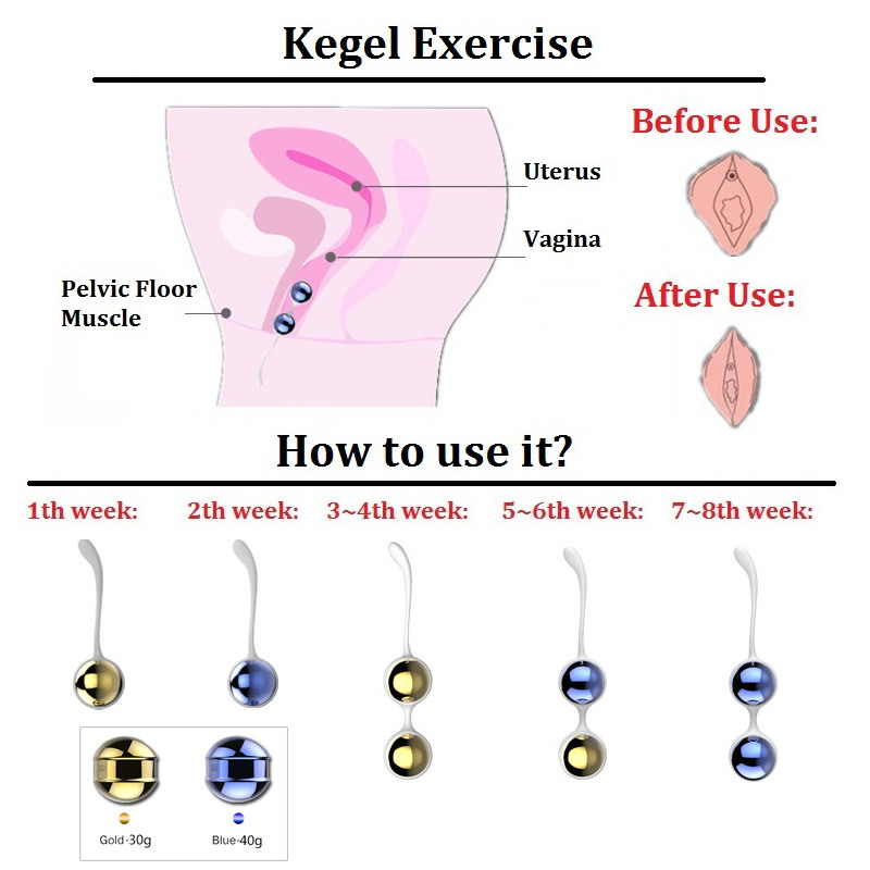 Kegel Ball Vagina Excerciser Vaginal Trainer Love Ball Ben Wa Balls Pussy Muscle Training Vibrator Sex Toys Products