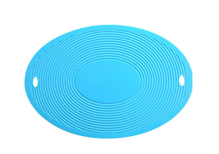 Oval Shape Colorful Silicone Pot Mat Silicone Coffee Cup Mat