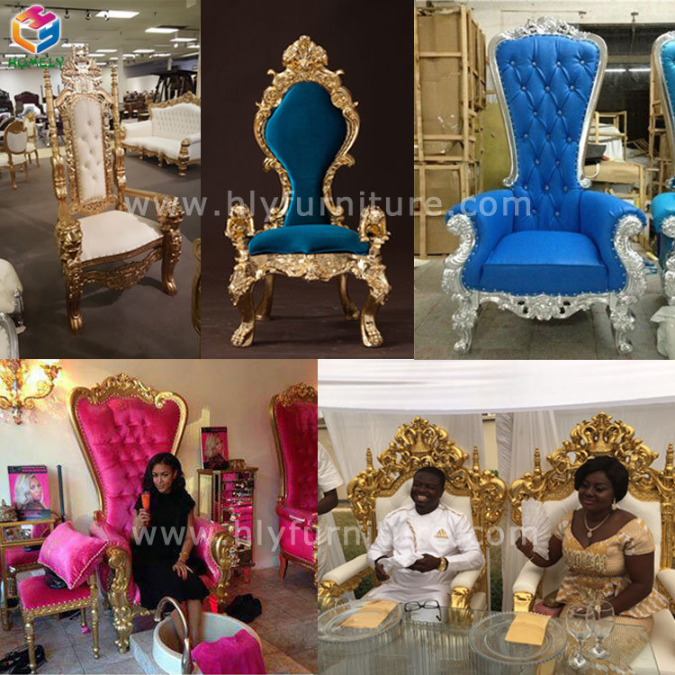 Modern Furniture King and Queen Throne Chair for Wedding Dining