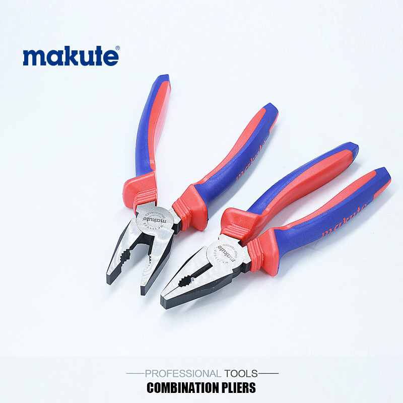 Diagonal Cutting Combination Bent Nose Pliers with Two Color Handle