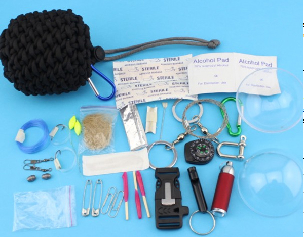 Outdoor First Aid Paracord Emergency Disaster Survival Kit