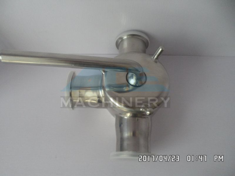 Sanitary Stainless Steel Thread End 3-Way Plug Valve