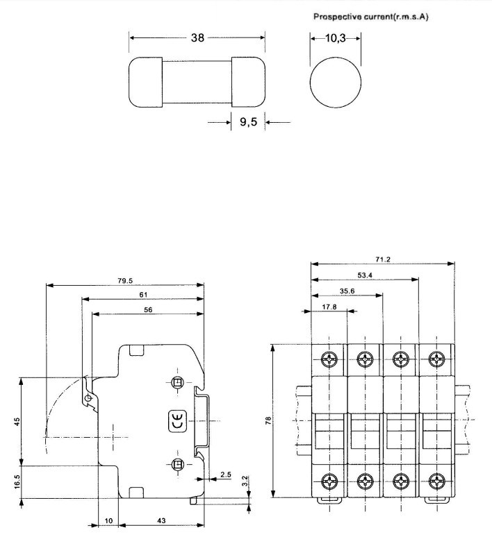 1000V Photovoltaic Fuse 1~32A, PV Solar Fuse 10*38 DC Fuse