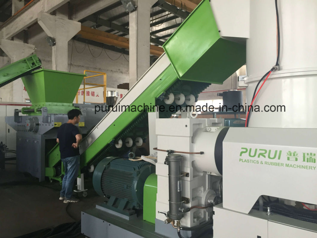 Single Screw Plastic Granulating System for PE Artificial Grass