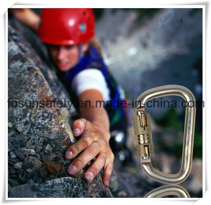 40kn Auto Locking D Carabiner for Rock Climbing Mountaineering