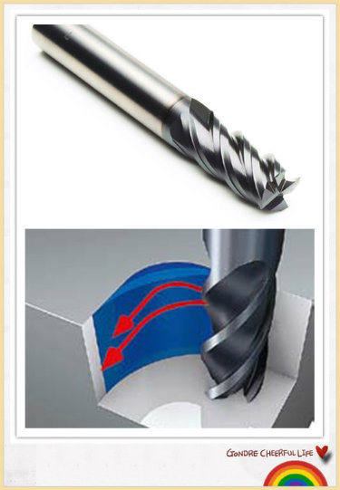 Product Hiboo HRC45 Solid Carbide Finishing Milling Ctter
