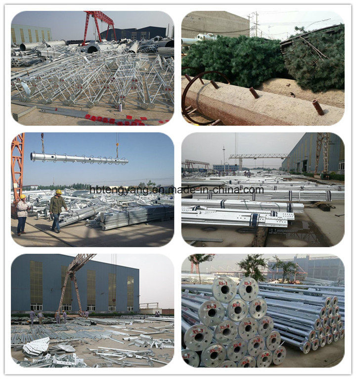 Galvanized Self Supporting Lattice Tower, Telecommunication Mono Pole Antenna Pole