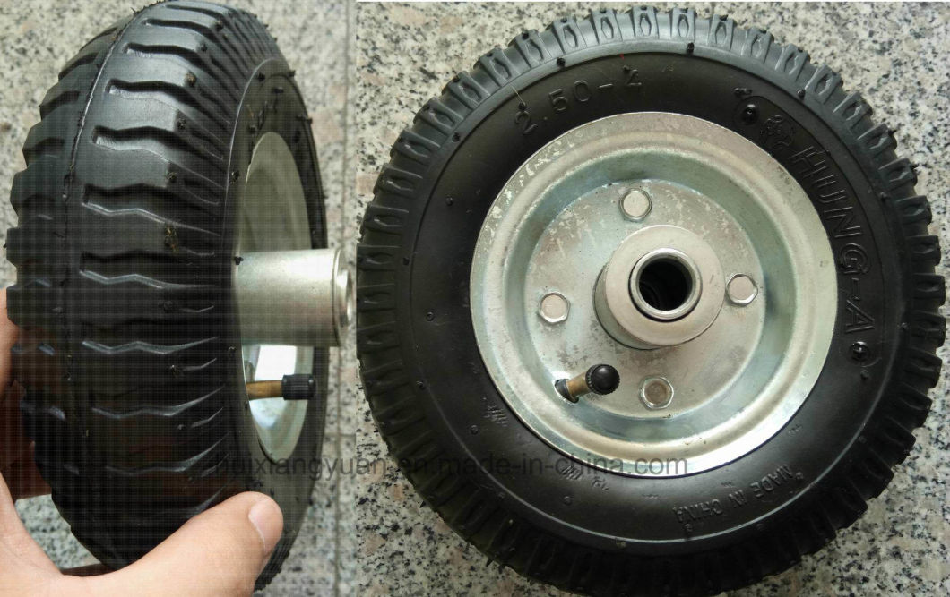 Spain Market 3.00-4 Pneumatic Rubber Wheel for Hand Trolley