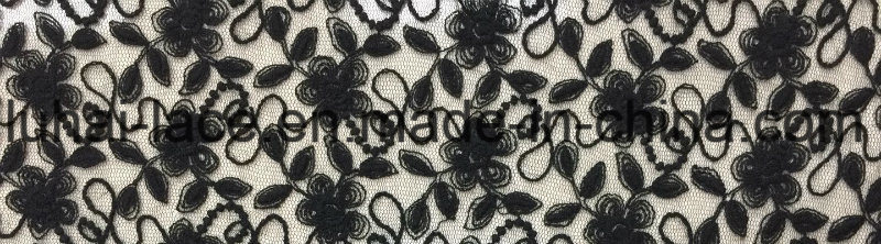 Cotton Silk Lace Embroidery Cord Lace Fabric for Dresses