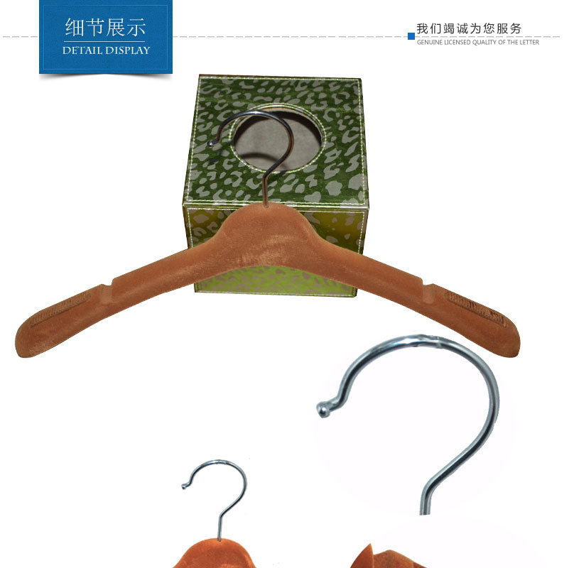 Wholesale Custom Velvet Flocked 38cm Plastic Clothes Hangers Boutique