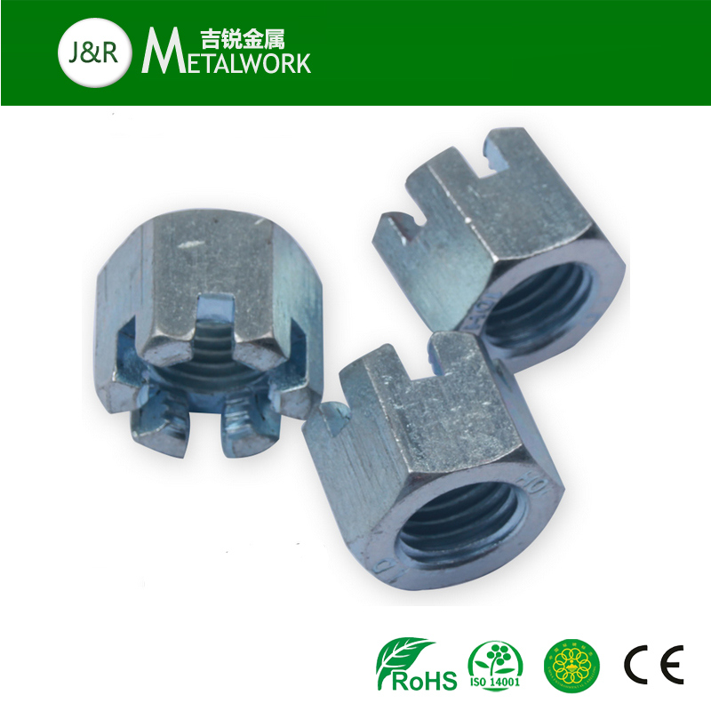 Galvanized Carbon Steel Castle Nut for Truck (DIN934)