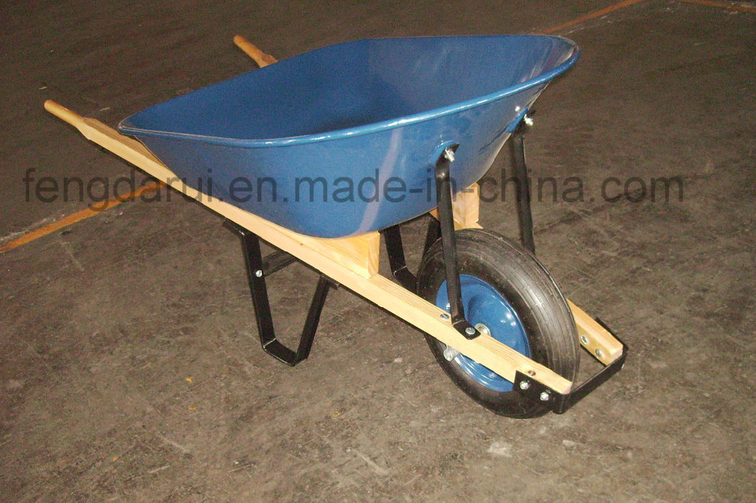 Wooden Handle Metal Wheel Barrow (WB5400)