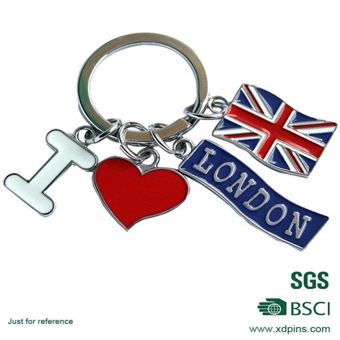 Factory Custom Design Metal 3D Keychain for Promotion Gifts