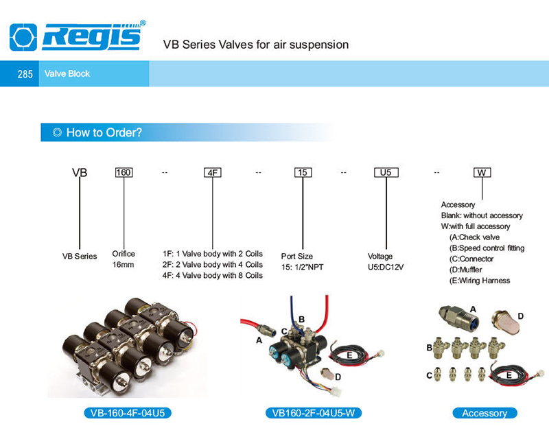 Air Suspension Solenoid Valve Block 200psi Air-Engine Manifold Valve 160-1f