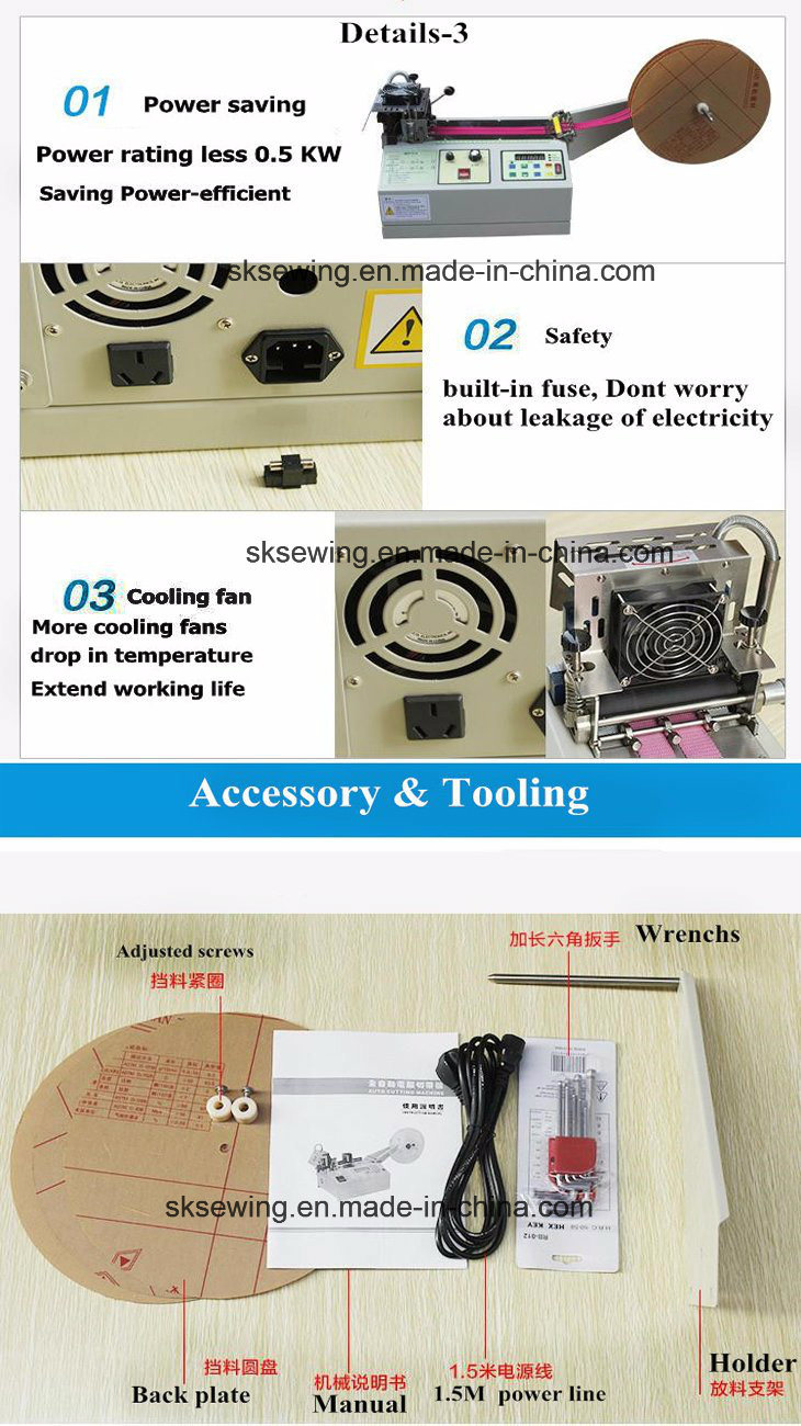 Automatic Flexible Nylon Polyster Webbing Woven Elastic Cutting Machine