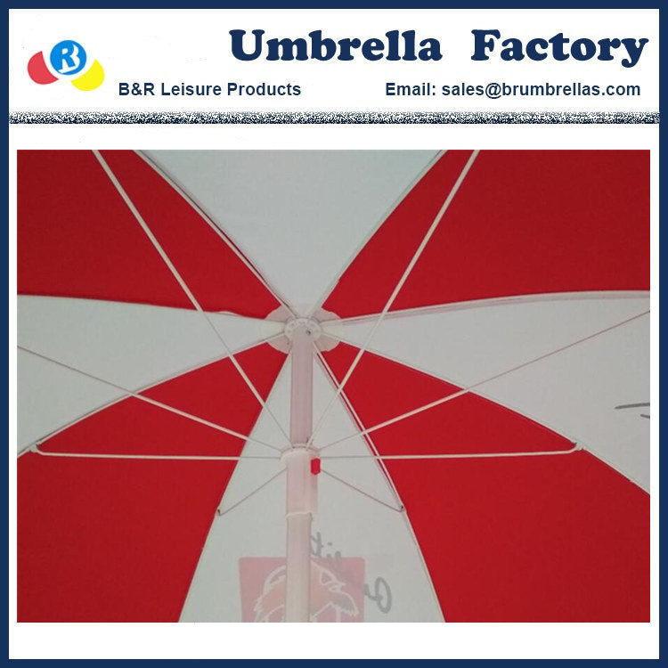 Strong Beach Umbrella with Logo Printed Polyester Parasol 200/180 Cm