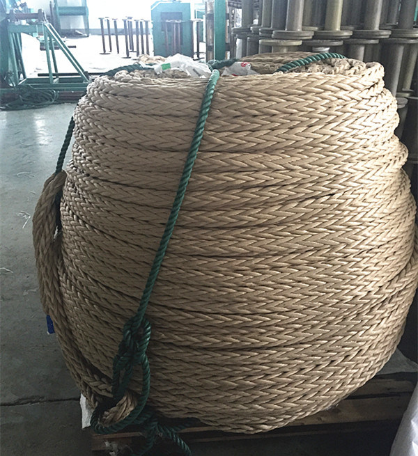 80mm 12 Strand Kevlar UHMWPE Mooring Rope Marine Rope