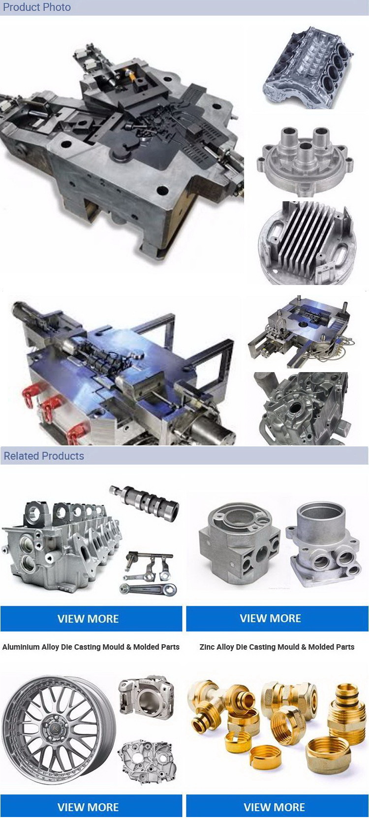 ADC12 Aluminum Die Cast Products Aluminum Alloy Die-Casting with Powder Coating