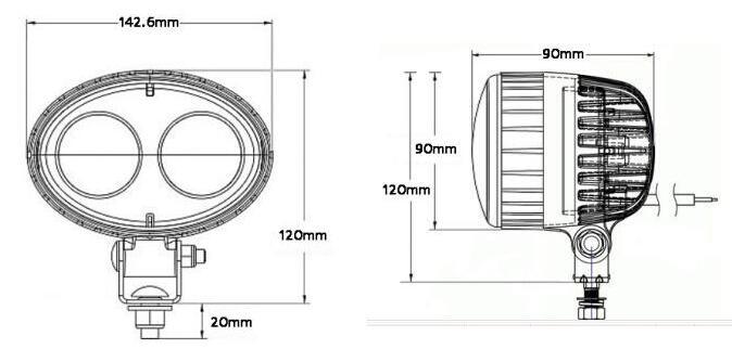 LED Spot Arrow Forklift Safety Light for Warehouse Road Warning