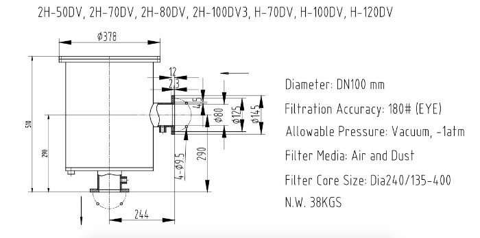 Inlet Oil Mist Vacuum Pump Filters