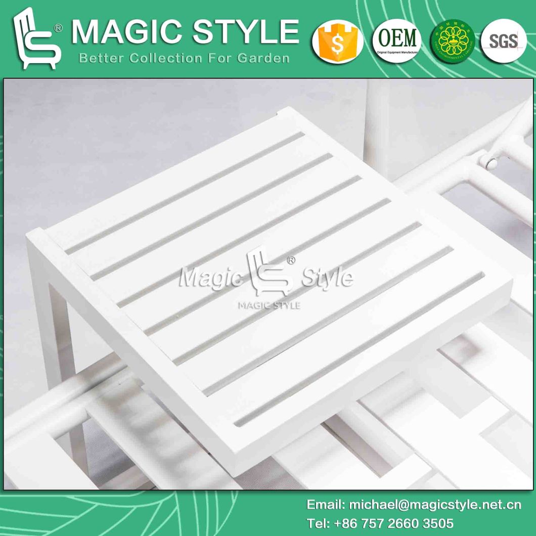 Outdoor Aluminum Side Table Garden Coffee Table Aluminum Coffee Table Square Tea Table Modern Side Table