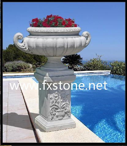 Carved Sandstone Garden Flower Pot